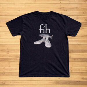 Funny fih fish sneakers meme graphic T shirt